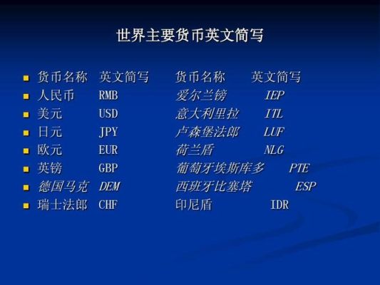英镑的英文代码缩写？英镑如何表示