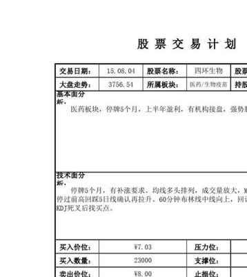 我们如何制定炒股计划？如何制定交易策略