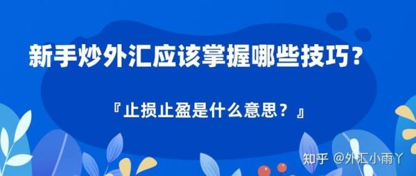 外汇中的“止损”“止盈”是什么意思？炒外汇如何设止损