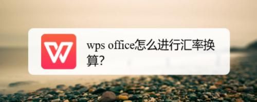 wps表格汇率怎么自动换算？兑换外币如何计算器