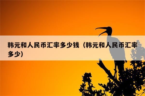 请问韩国日本的钱怎样换算成中国的啊？人民币对韩元汇率如何确认