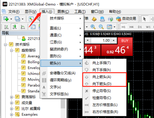 电脑上mt4如何画图添加箭头？电脑mt4如何画图