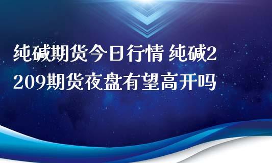 纯碱期货有夜盘吗？期货 夜盘