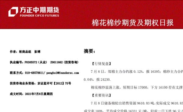 棉花期货cy与cf的区别？棉纱期货