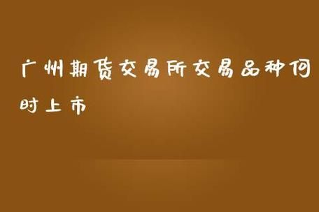 广州期货交易所交易品种上线时间？广东期货