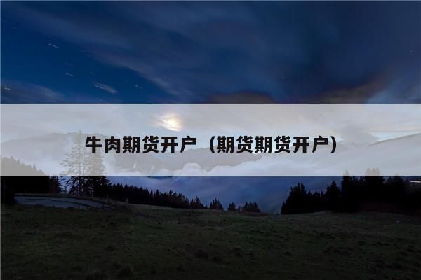 什么是半期货？牛肉期货