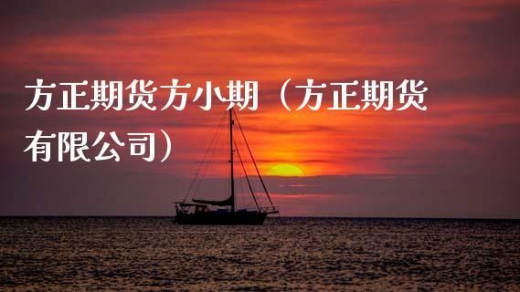 方小期是正规期货公司吗？方正期货公司