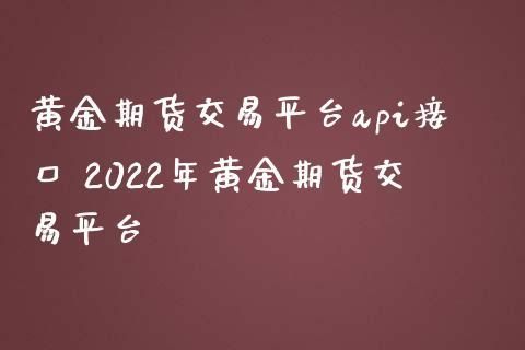 50Api什么意思？期货api