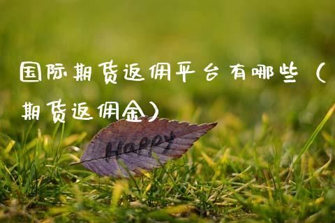 期货返佣金什么意思？期货返佣网