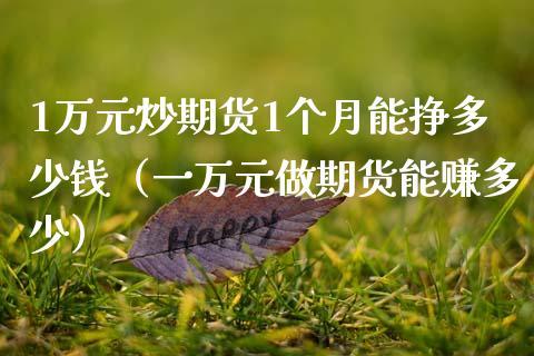 期货一万元一天最多能赚多少钱？一万元炒期货