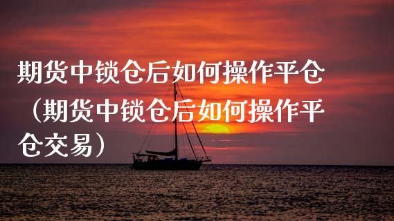 锁仓，还有平仓什么意思不要用专业语术，最简单的例子？期货软件锁仓什么意思