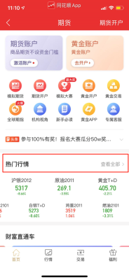 同花顺可以买黄金吗？期货黄金交易平台
