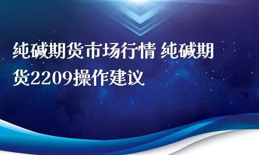 纯碱期货操作建议？老碱期货