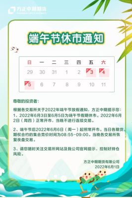 2023端午节期货休市时间？日本期货休假