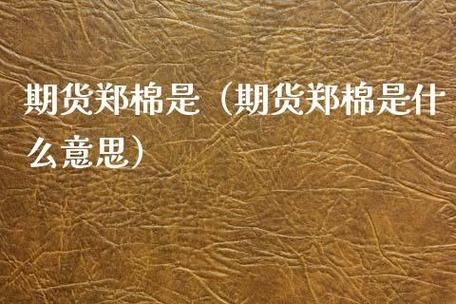 郑棉是棉花吗？期货郑棉2009