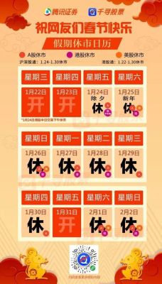 2023年春节股市休市时间？过年期货假期
